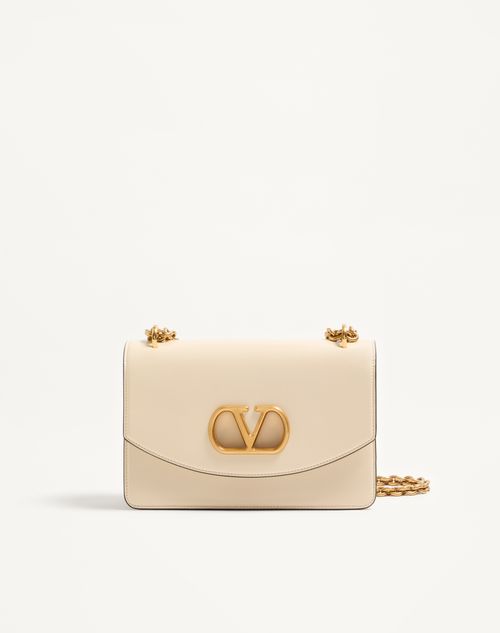 Valentino Garavani - Valentino Garavani Vain Shoulder Bag In Shiny Calfskin - Butter - Woman - Shoulder Bags